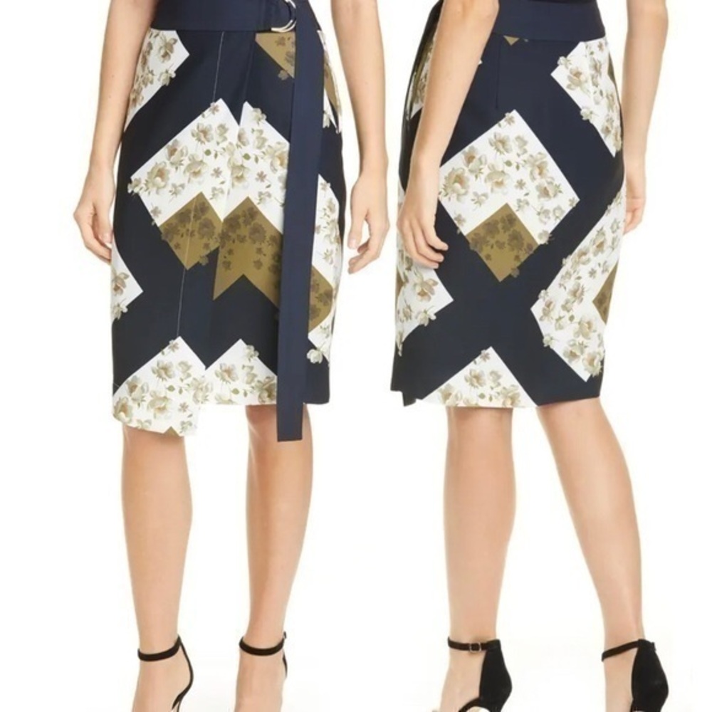 Ted baker London Saphirr Floral Print Wrap Skirt